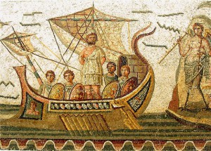 Мозаика II века нашей эры, изображающая корабль римского образца. Изображение: Wikimedia Commons