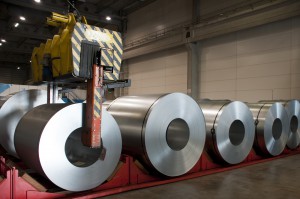 Huge rolls of tinplate