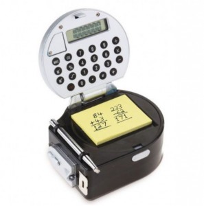 Чудесная многофункциональная рулетка-фонарик-калькулятор-блокнот-ручка (искать на http://www.dolina-podarkov.ru)