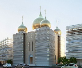 Православный центр в Париже увенчан первым золотым куполом