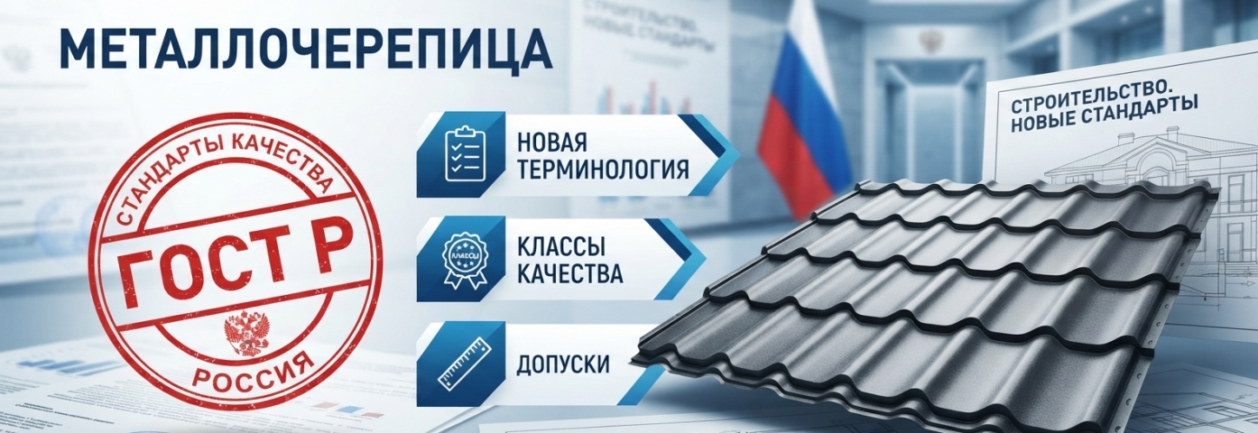 Подготовлено Изменение № 2 в ГОСТ Р на металлочерепицу: новая терминология, классы качества и допуски